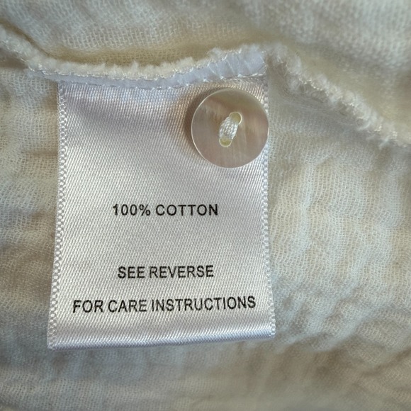 Marea by Liz Joy Everly Cotton Gauze Peasant Top Size S Boho Fairy Coastal - Picture 6 of 7